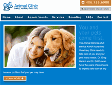Tablet Screenshot of animalclinicmt.com